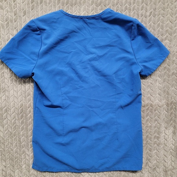 FIGS Technical Scrubs Top Womens XS Solid Blue Casma 3-pocket Scrub Top FW1100 - Picture 9 of 10